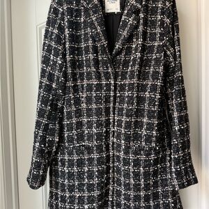 Abercrombie & Fitch Black and White Plaid Blazer Dress
